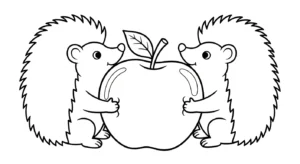 coloriage Hérisson updated pour enfant de 2 ans