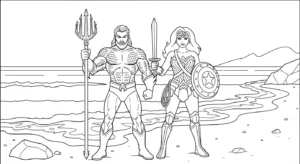 coloriage Justice League et dessins