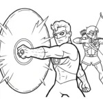 coloriage Justice League à imprimer pdf gratuit