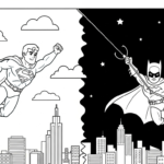 coloriage Justice League a imprimer gratuitement
