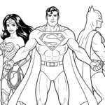 coloriage Justice League a imprimer
