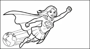 coloriage Justice League pour enfant de 4 ans