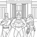 coloriage Justice League pour enfant a imprimer gratuit