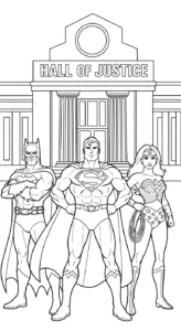 coloriage Justice League pour enfant a imprimer gratuit