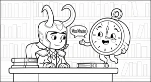 coloriage Loki Marvel pour enfants