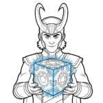 coloriage Loki Marvel à imprimer gratuit