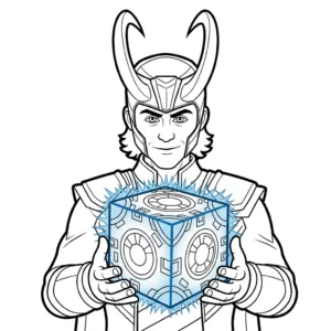 coloriage Loki Marvel à imprimer gratuit