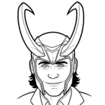 coloriage Loki Marvel gratuit à imprimer