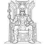 coloriage Loki Marvel pour bebe a imprimer