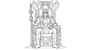 coloriage Loki Marvel pour bebe a imprimer