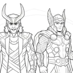 coloriage Loki Marvel pour enfant gratuit
