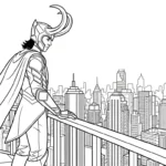 coloriage Loki Marvel gratuit en ligne