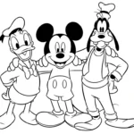 coloriage Mickey Mouse updated et decoupage