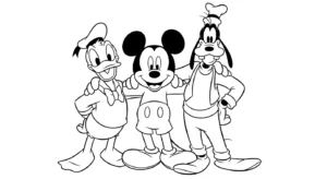 coloriage Mickey Mouse updated et decoupage