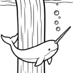 coloriage Narval pour enfant à imprimer