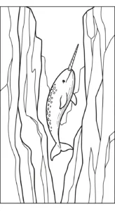 coloriage Narval pour enfant de 7 ans