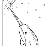 coloriage Narval à imprimer pour enfant de 12 ans