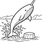 coloriage Narval gratuit