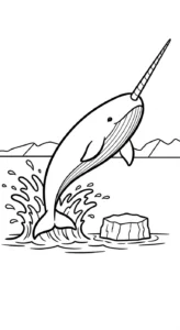 coloriage Narval gratuit