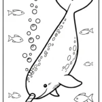 coloriage Narval pour enfant de 7 ans