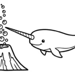image de coloriage Narval pour enfant