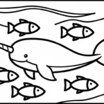 coloriage Narval a dessiner en ligne