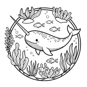 coloriage Narval gratuit