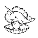 coloriage Narval a dessiner en ligne