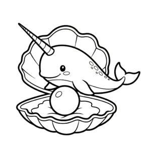 coloriage Narval a dessiner en ligne
