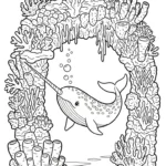 coloriage Narval a imprimer gratuit