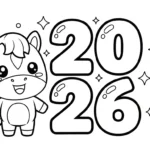 coloriage Nouvel An Chinois 2026 à imprimer gratuitement