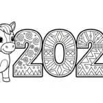 coloriage Nouvel An Chinois 2026 à imprimer pour enfant de 7 ans