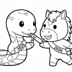 coloriage Nouvel An Chinois 2026 pour enfant de 7 ans