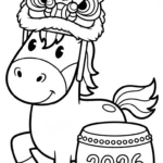 coloriage Nouvel An Chinois 2026 et apprentissage
