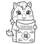 coloriage Nouvel An Chinois 2026 d