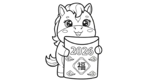 coloriage Nouvel An Chinois 2026 d