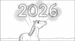 coloriage Nouvel An Chinois 2026 gratuit à imprimer