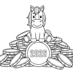 coloriage Nouvel An Chinois 2026 pour enfant de à imprimer