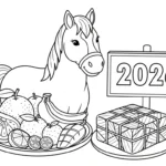 coloriage Nouvel An Chinois 2026 a dessiner en ligne