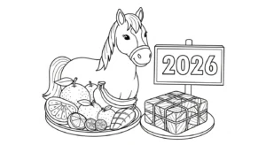 coloriage Nouvel An Chinois 2026 a dessiner en ligne