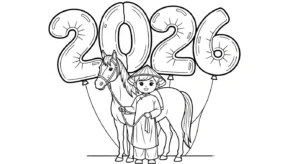 télécharger coloriage Nouvel An Chinois 2026 gratuit
