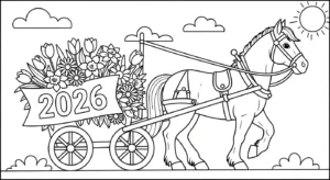 coloriage Nouvel An Chinois 2026 pour bebe a imprimer