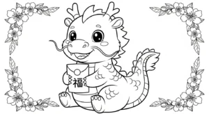 coloriage Nouvel An Chinois updated pour enfant gratuit