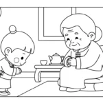 coloriage Nouvel An Chinois updated pour enfant de 6 ans