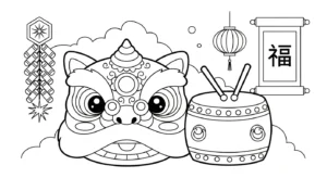 coloriage Nouvel An Chinois updated pour enfant de 10 ans