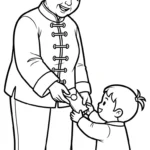 coloriage Nouvel An Chinois updated pour enfant de 3 ans