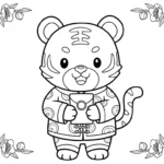coloriage Nouvel An Chinois updated pour enfant