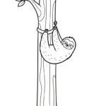 coloriage Paresseux à imprimer a4