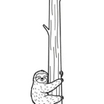 coloriage Paresseux à imprimer pour enfant de 9 ans