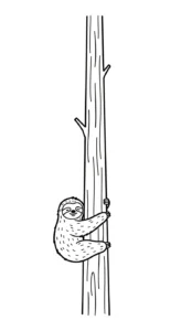 coloriage Paresseux à imprimer pour enfant de 9 ans